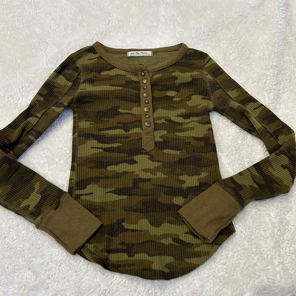 We the Free Womens Green Camp Long Sleeve Size XS Grunge/Indie/Dark Core - Picture 2 of 6